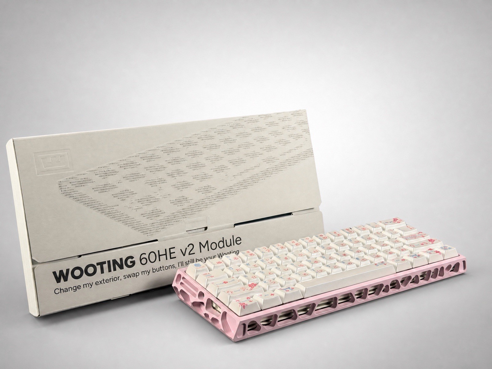 Custom Wooting 60HE V2 Keyboard | Pink Sakura60 Aluminum Case