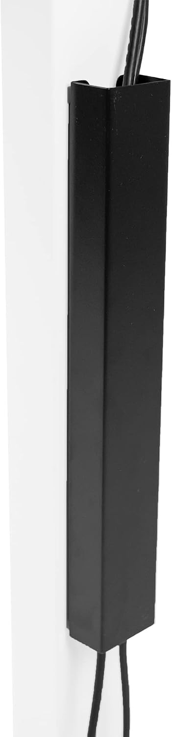 VIVO 14 inch Magnetic Cable Management Channel for Desk Leg Black DESK-AC01-1MB