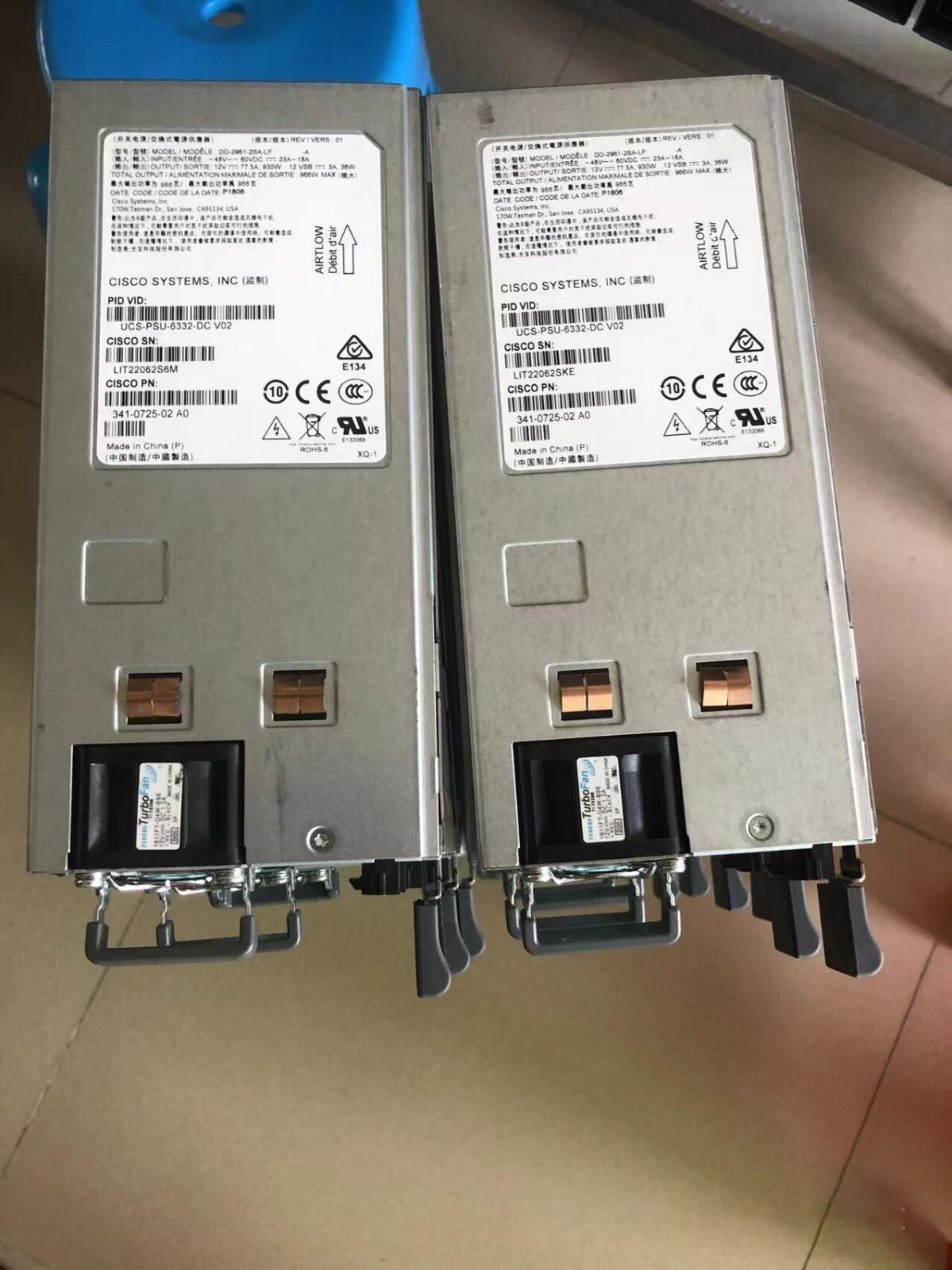 1pcs CISCO UCS-PSU-6332-DC  341-0725-02 Power supply 930W DC for Nexus 9000 