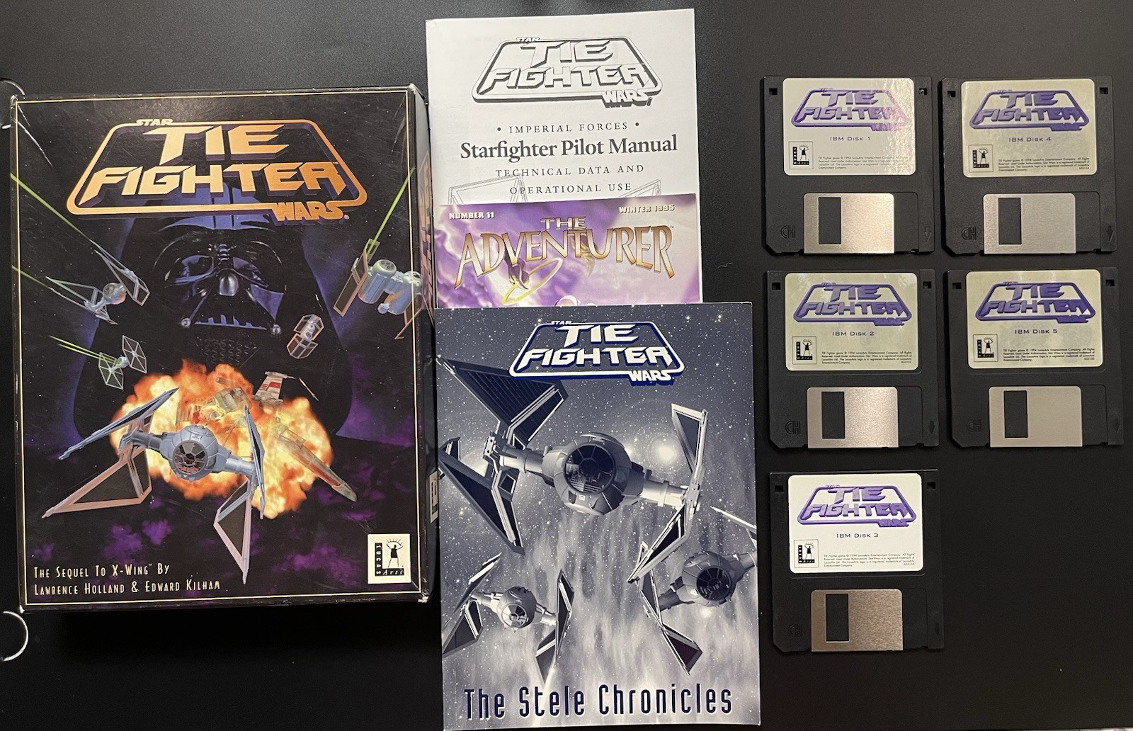 LucasArts Star Wars TIE Fighter PC Big Box w/ Manuals & 5.25" Floppy Disks