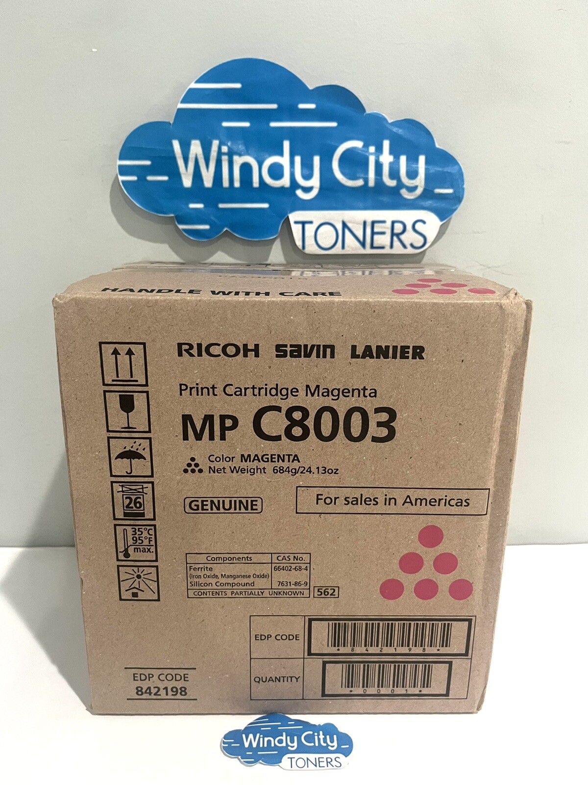 Ricoh MP C8003 Toner Cartridge 842198 Magenta 47,000 Page Genuine OEM Sealed NEW