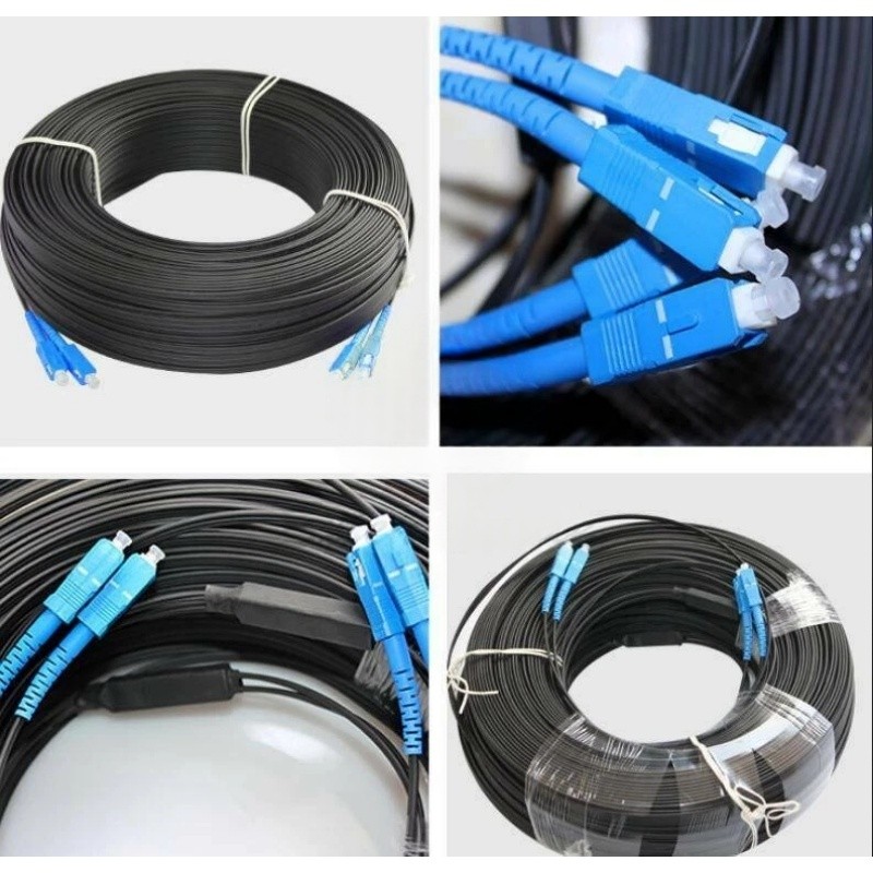 1PC 250M Outdoor SC-SC Duplex FTTH Drop Patch Cord G657 Fiber Optic Cable Jumper