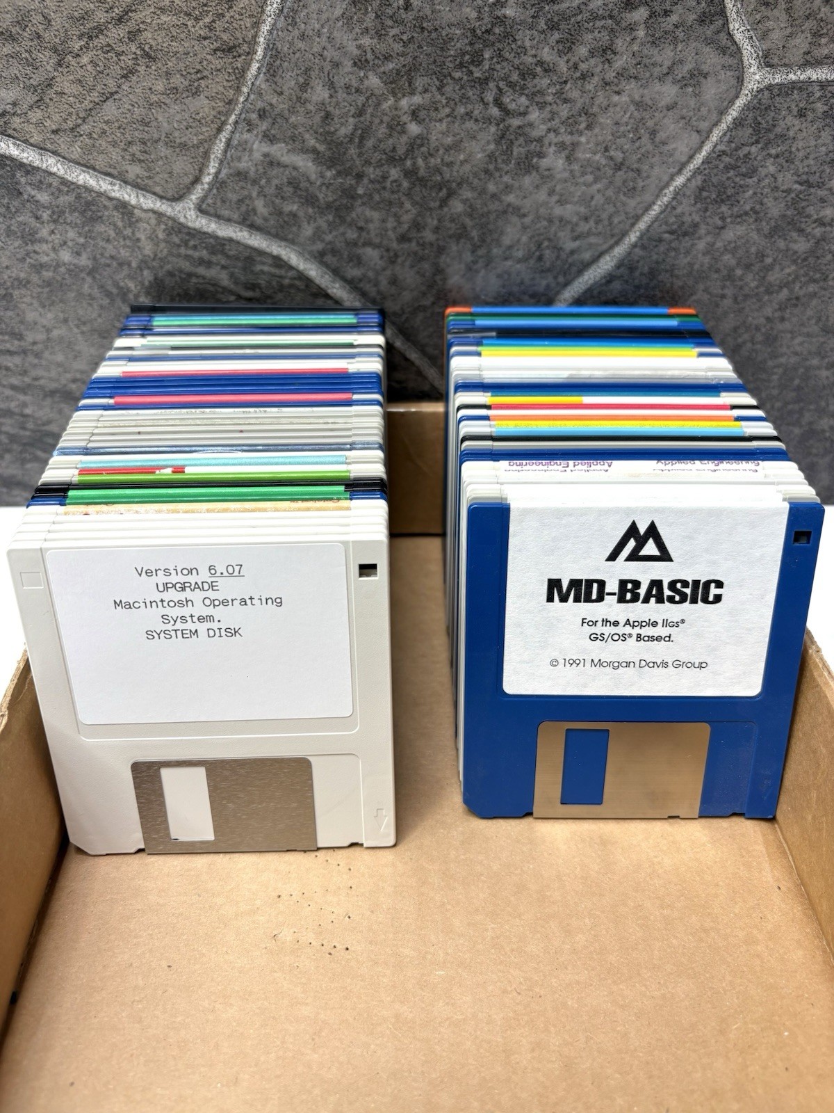 Vintage Apple Macintosh IIgs Mixed 3.5" Floppy Disk Lot 50+ Software System