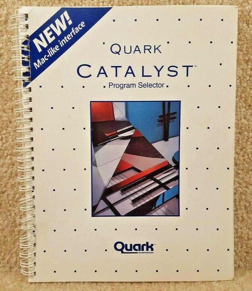 Vintage 1985 Apple Quark Catalyst Program Selector Manual Book Only