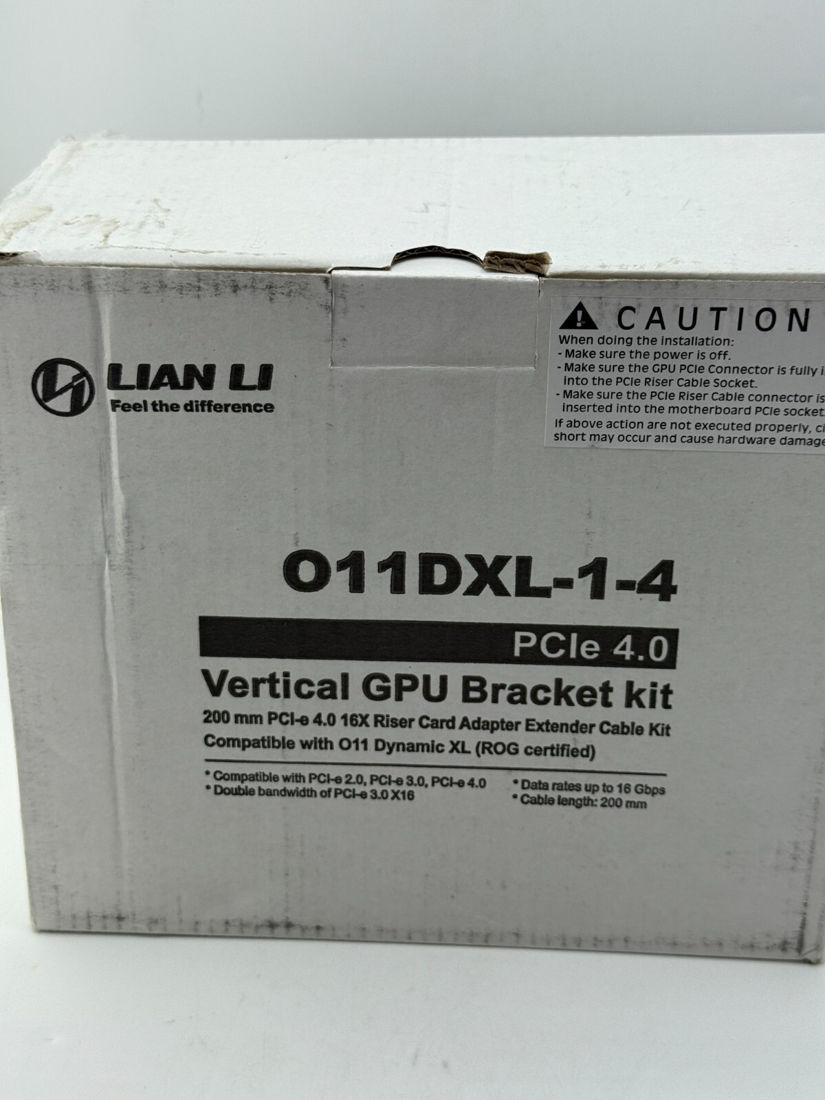 Lian Li 011DXL-1-4 PCle 4.0 Vertical GPU Bracket Kit New In Box