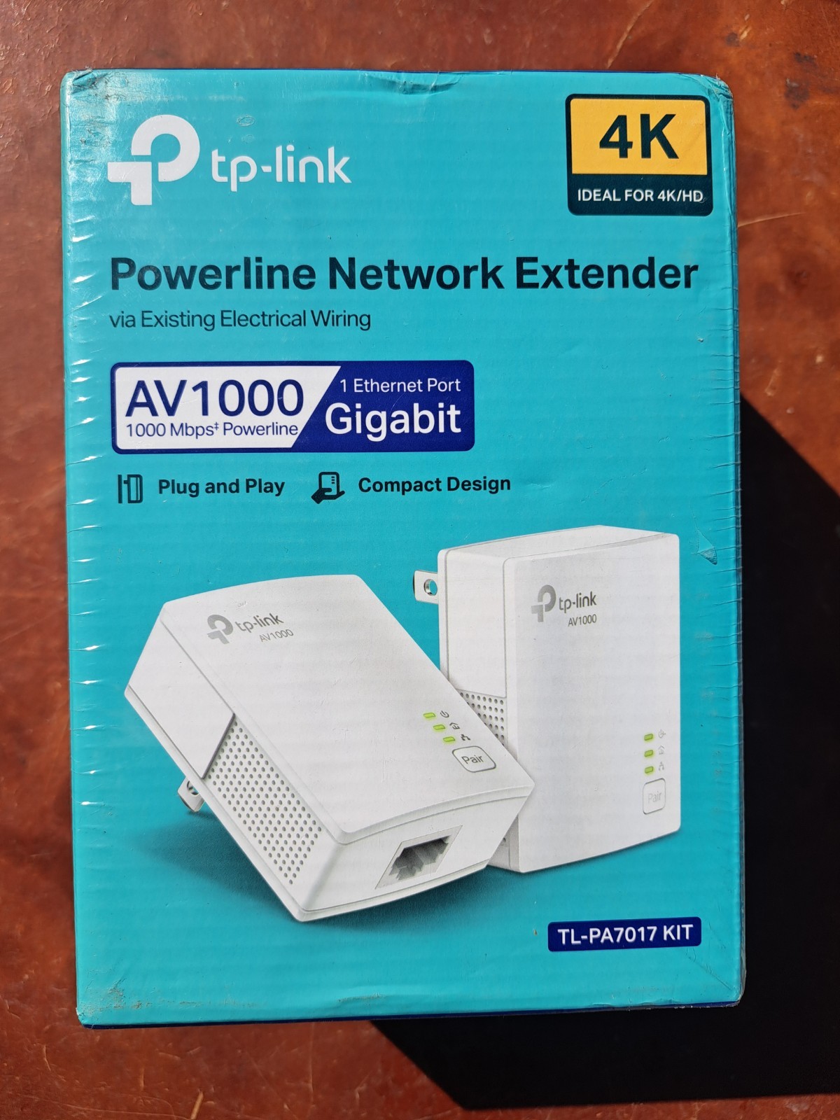 TP-Link TL-PA7017 KIT AV1000 Gigabit Powerline Ethernet Adapter New in Box