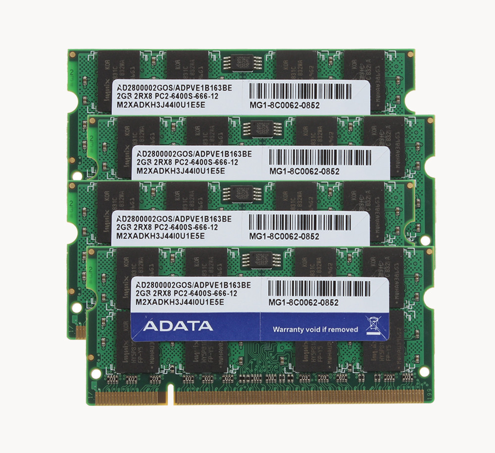 ADATA 8GB 4X 2GB DDR2 800Mh​z PC2-6400 Memory For Dell Latitude D530 D620 D630