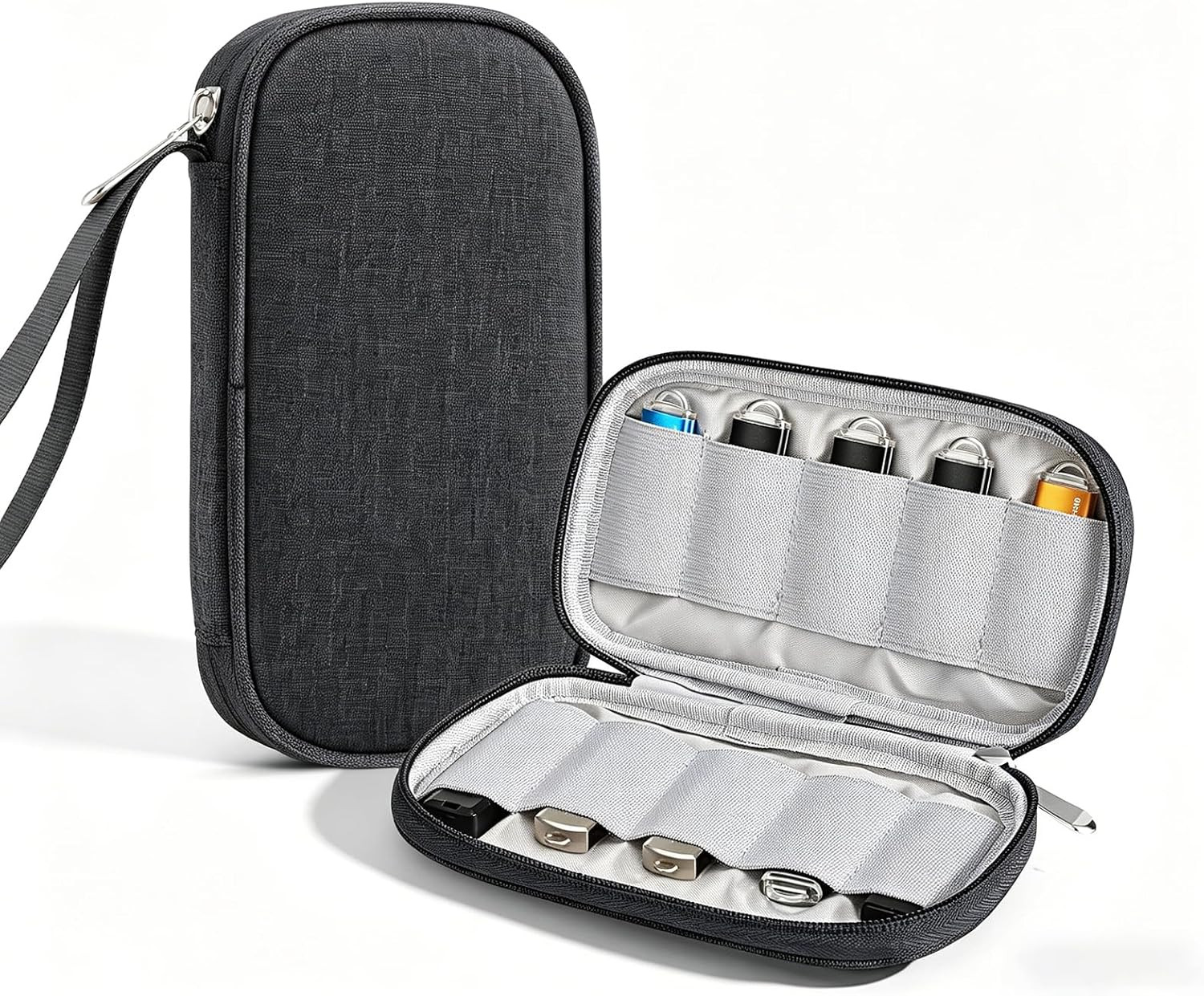 10 Slots USB Flash Drive Case,Cloth Thumb Drive Organizer, Portable U Disk