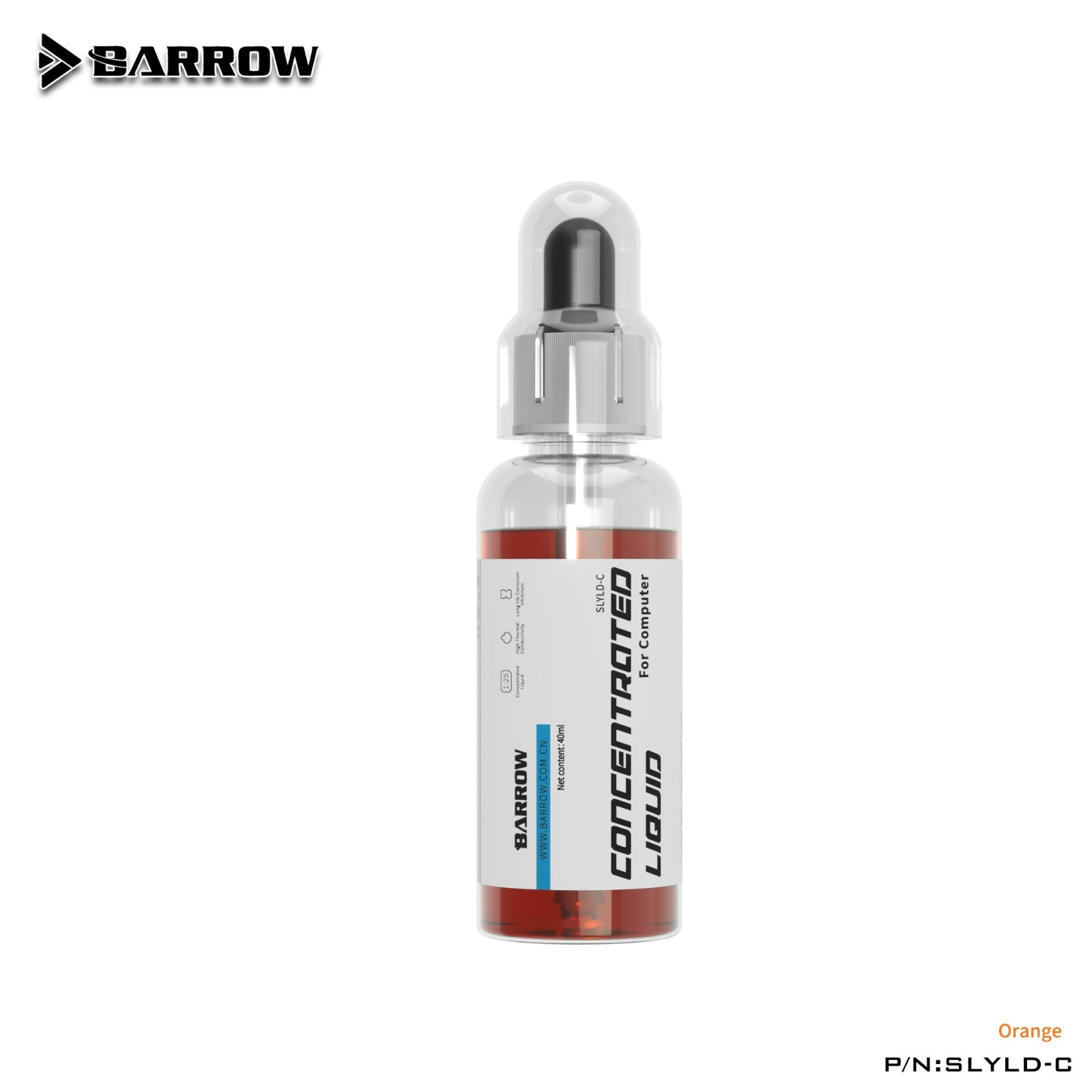 Barrow Concentrated Water Cooling PC Liquid Coolant 40ML SLYLD-C , Orange