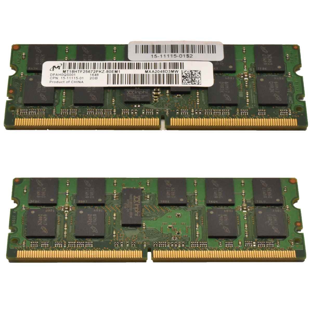 Cisco 15-11115-01 Micron 2GB 2Rx8 DDR2 PC2-4200 Router Memory 244-pin MiniDIMM