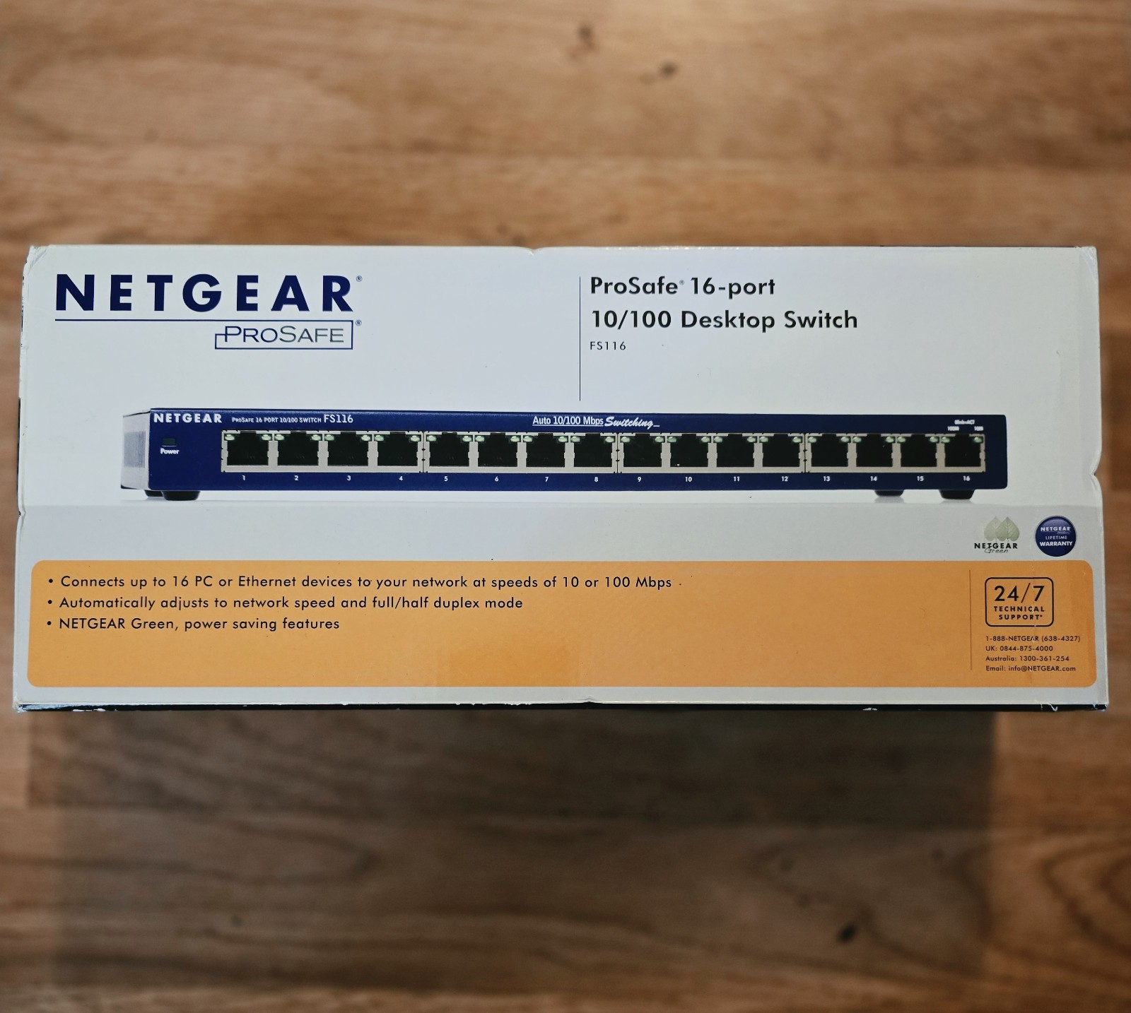 NetGear ProSafe (FS116) 16-Ports External Switch Ethernet Desktop