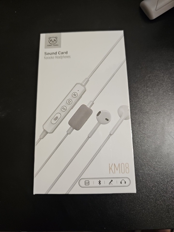 KM08 Portable In-Ear Monitor Live Streaming & Karaoke Headset with Microphone