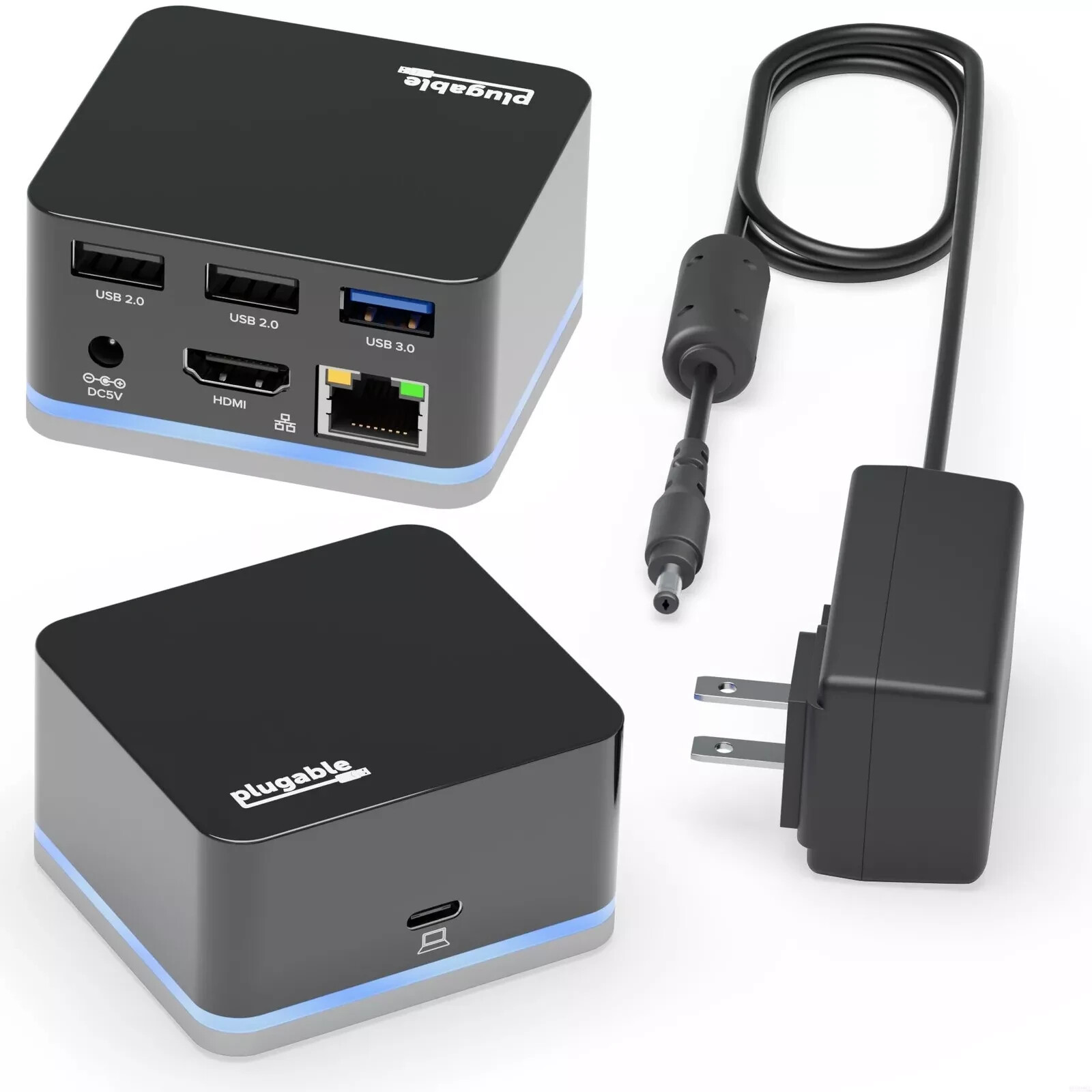 USB C Cube - Wired Mini Docking Station, Compatible with Thunderbolt 3 Ports