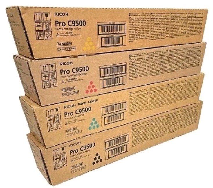 Genuine Ricoh Pro C9500 CMYK Toners Set 828667 / 828668 / 828669 / 828670