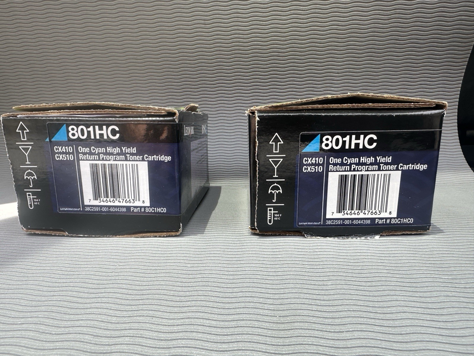 2 Pack Lexmark 80C1HC0 Cyan High Yield Toner 3k CX410 CX510 Genuine OEM