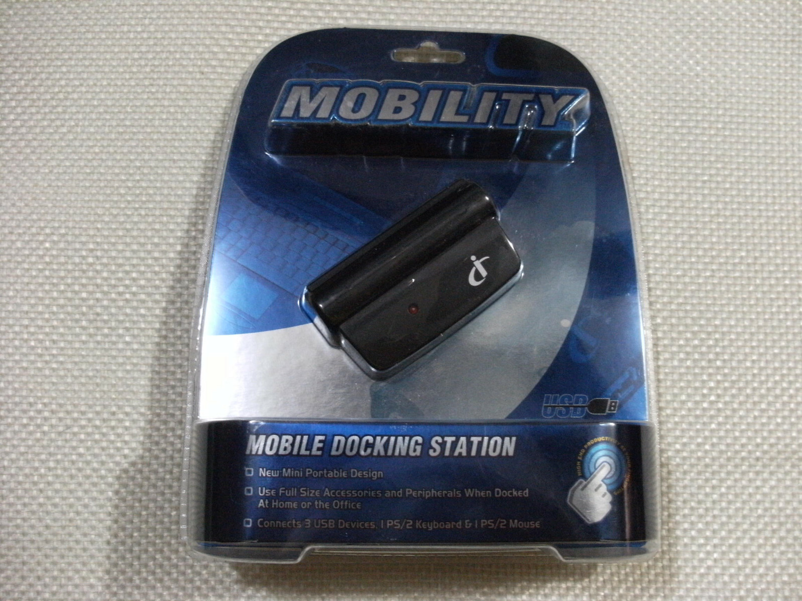 iconcepts Mobile Mini Docking Station Accessory- PS2 & 3 port USB Hub - New NIP
