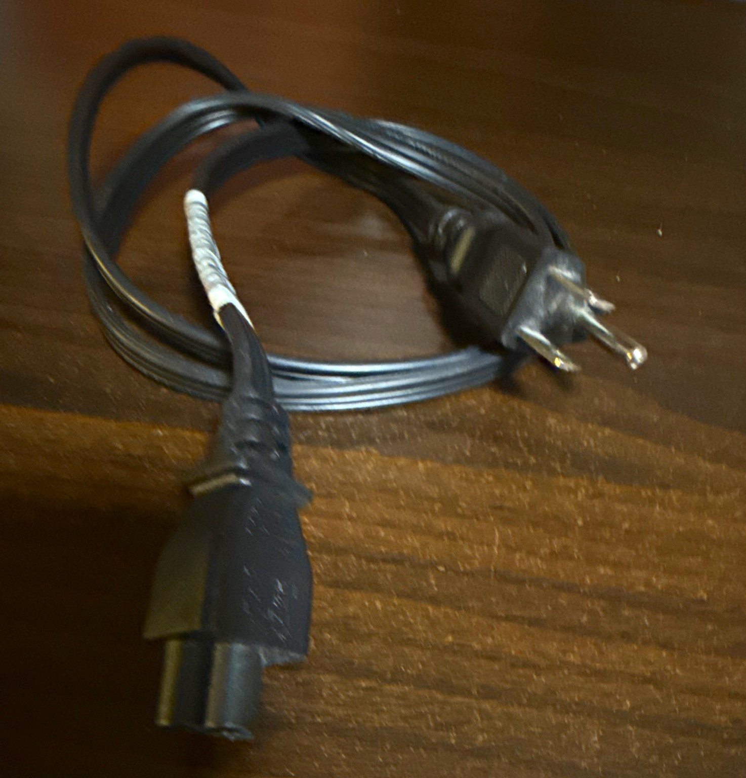 IEC 320 C5 Mickey Mouse Female to 2-Prong Polarized Power Cable 8 ft Black