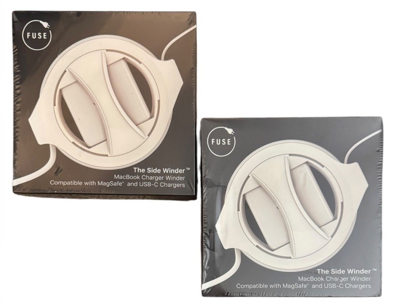 2 Fuse Reels THE SIDE WINDER Macbook Charger Winder For Apple Magsafe/USB-C