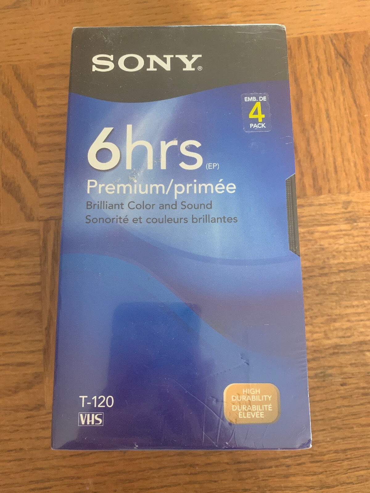 Sony T120VR 6 Hours VHS 4 Pack