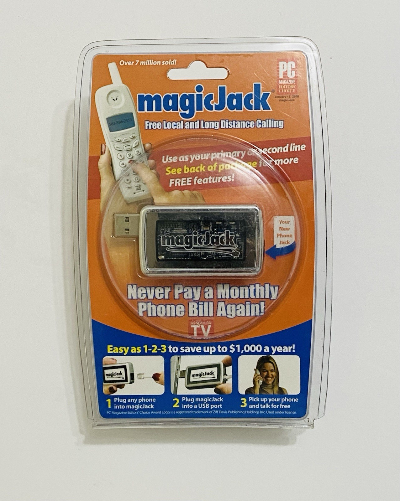 NEW MagicJack USB Phone System As Seen On TV Free Local & Long Distance Calling