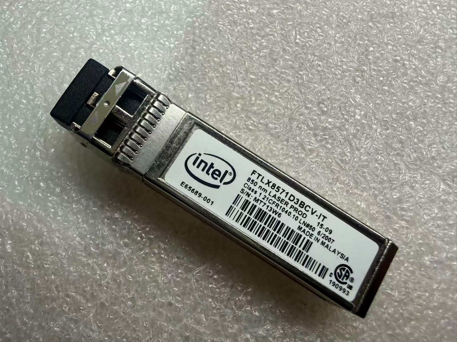 10PCS Intel FTLX8571D3BCV-IT E10GSFPSR E65689-001 Ethernet SFP SR for X520-DA2