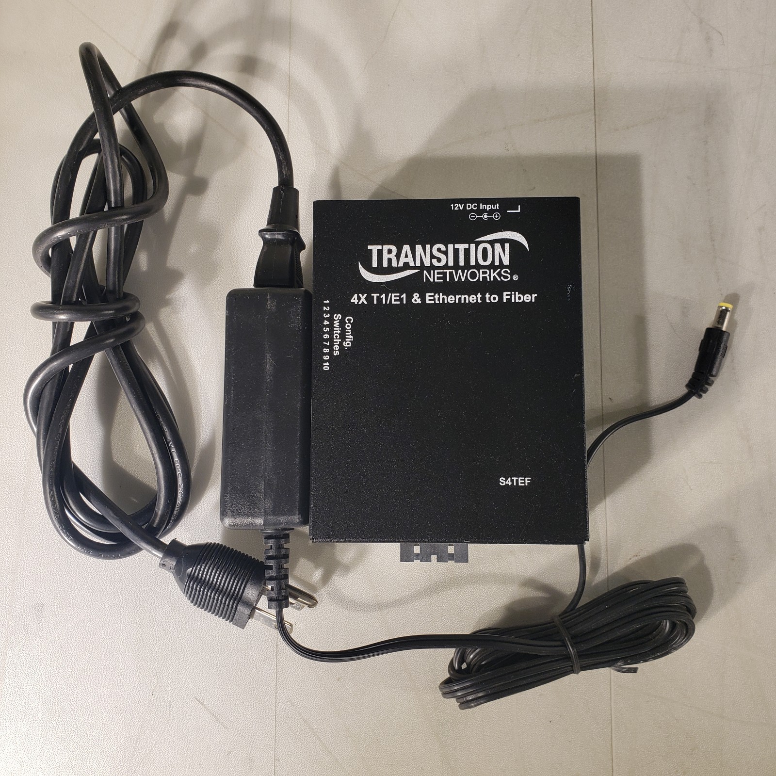 Transiton Neworks S4TEF 4X T1/E1 & Ethernet To Fiber TX 100Base-FX RX 