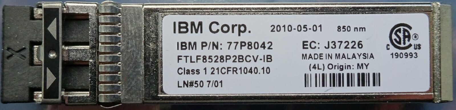Genuine IBM SFP+ Transceiver Module 8Gb SW GBIC SFP 77P8042