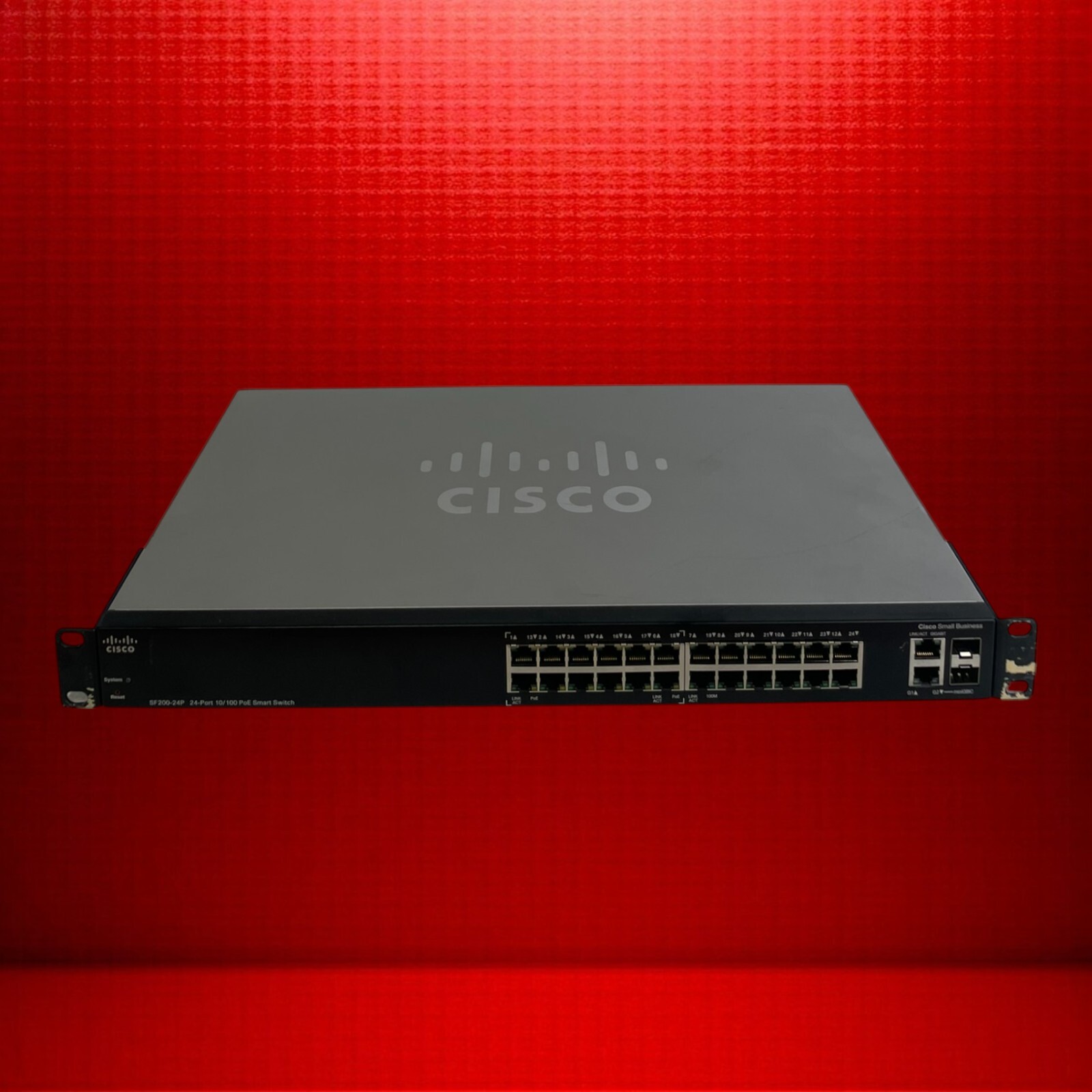 Cisco SF200-24P 24-Port 10/100 PoE Smart Managed Rackmount Switch