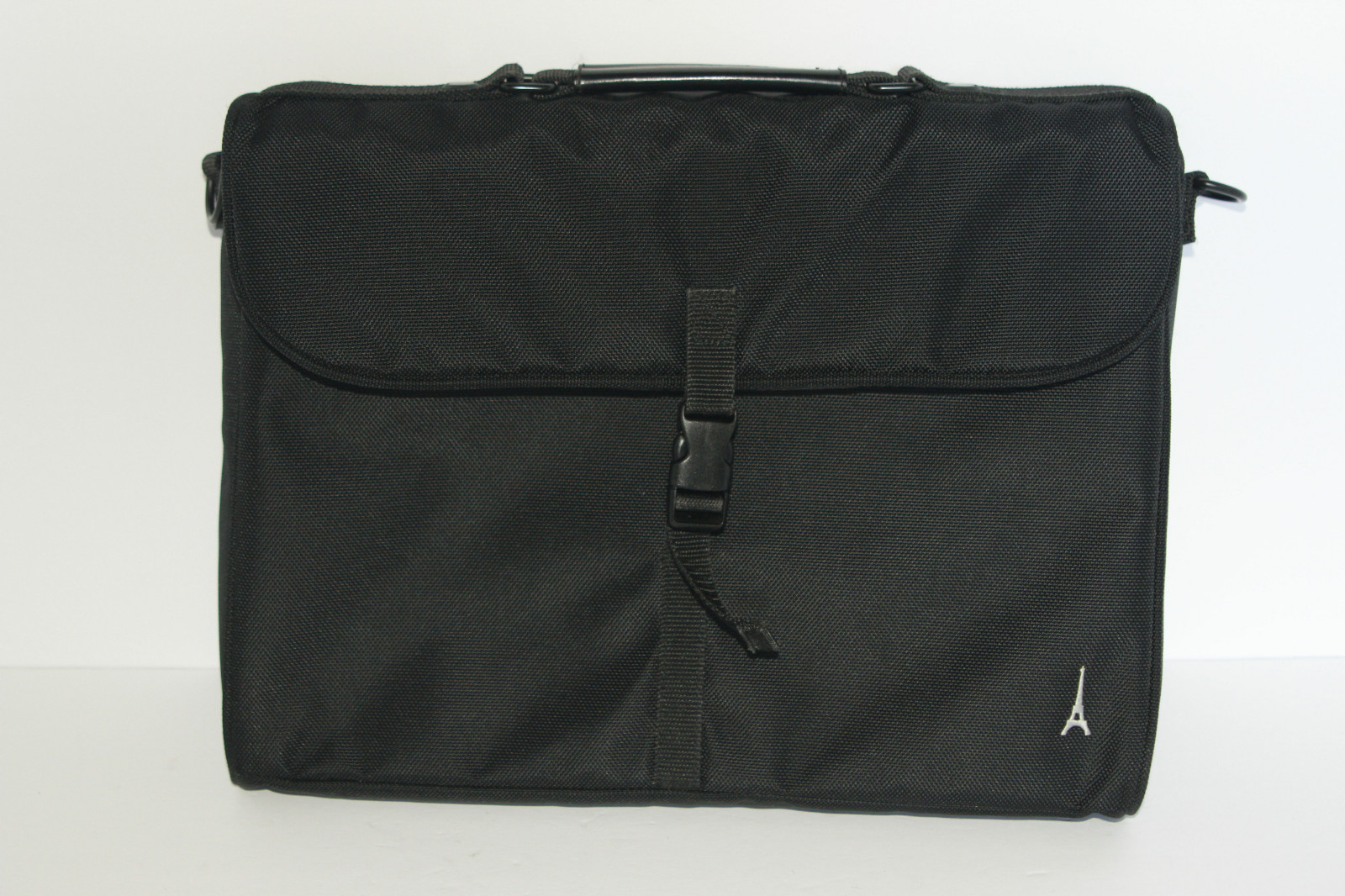 TravelPro Black Lock Buckle Padded Top Handle Messenger Travel Laptop Bag