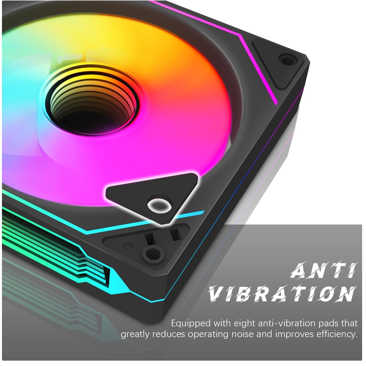 RGB 120mm Fan Pack with Hub, ARGB PWM - 5 Pack