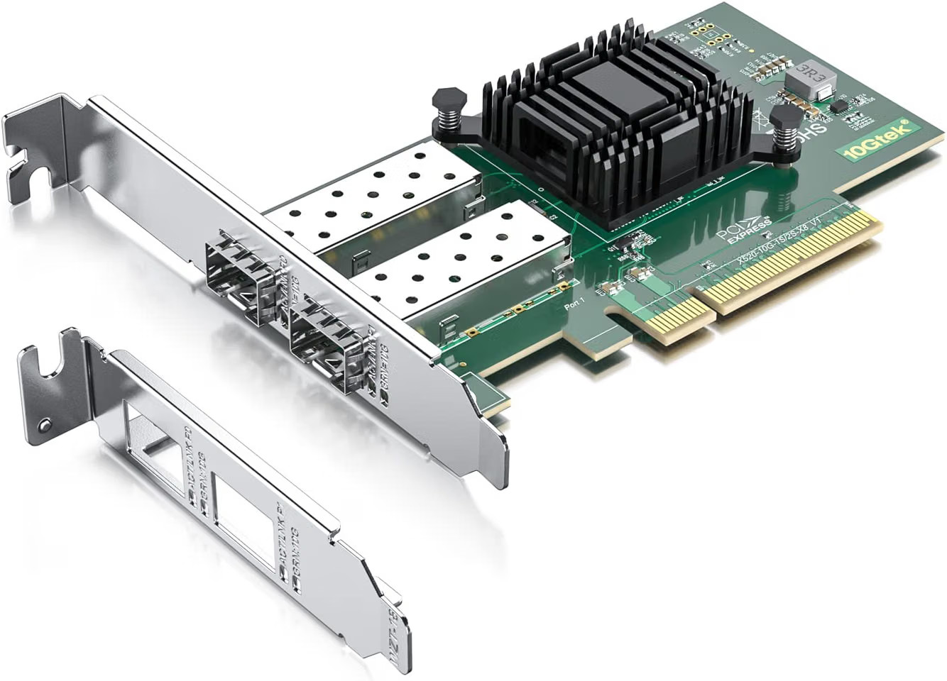 10Gtek 10Gb PCI-E NIC Network Card, Dual SFP+ Port with Intel 82599ES Controller