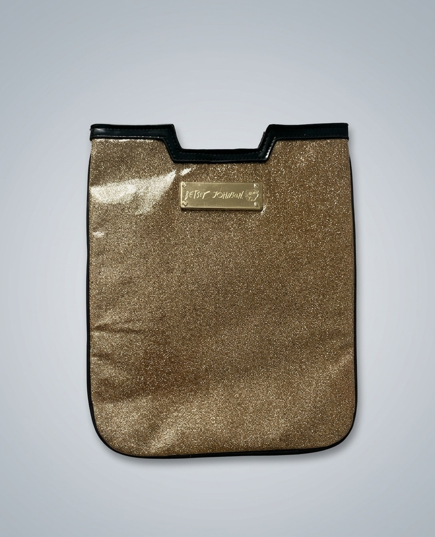 Betsey Johnson Sparkle Ereader Tablet Kindle Sleeve Gold Cover Case