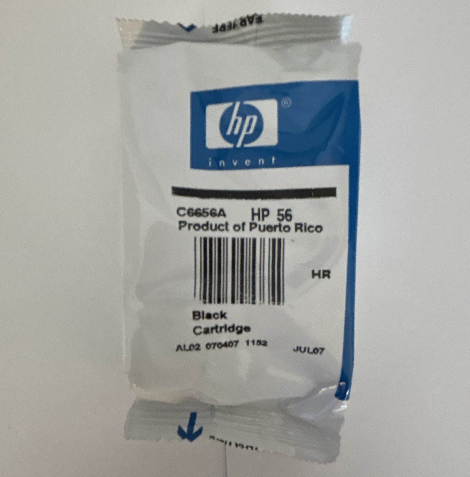 HP Genuine Original 56 (C6656A) Black Ink Cartridge for Inkjet Printers