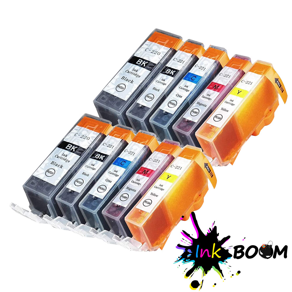 10 Ink Cartridge for PGI-220 CLI-221 PIXMA IP4600 MP560 MP630 MP980 MX870