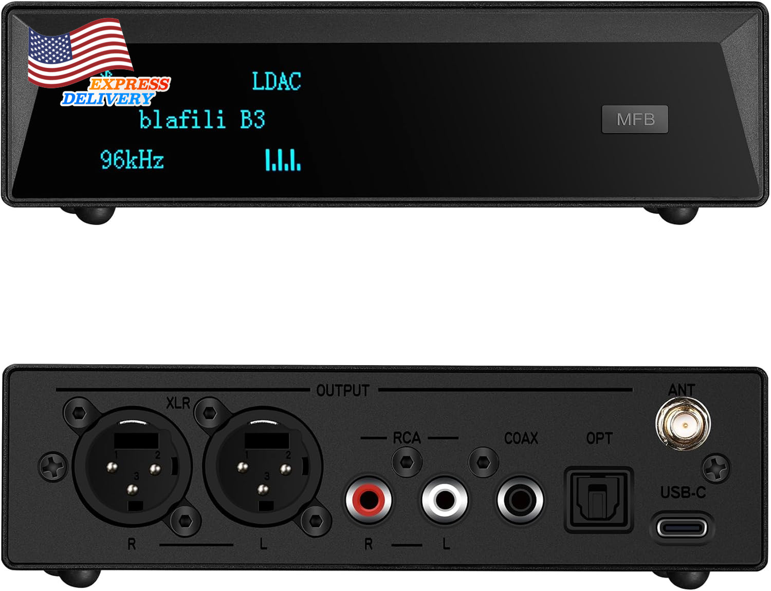 B3 Professional XLR Bluetooth V5.1 Music Receiver LDAC & Aptx HD Streamer NEW US