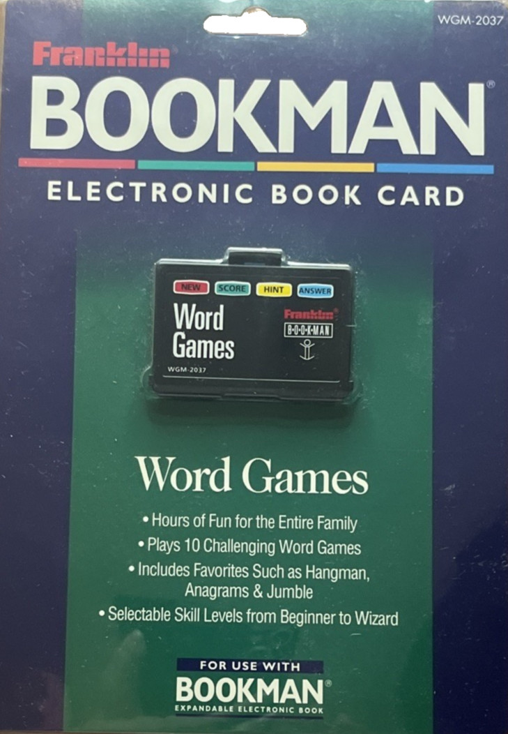 Franklin Bookman Electronic Book Player 1995 Brand New Factory Sealed Vintage