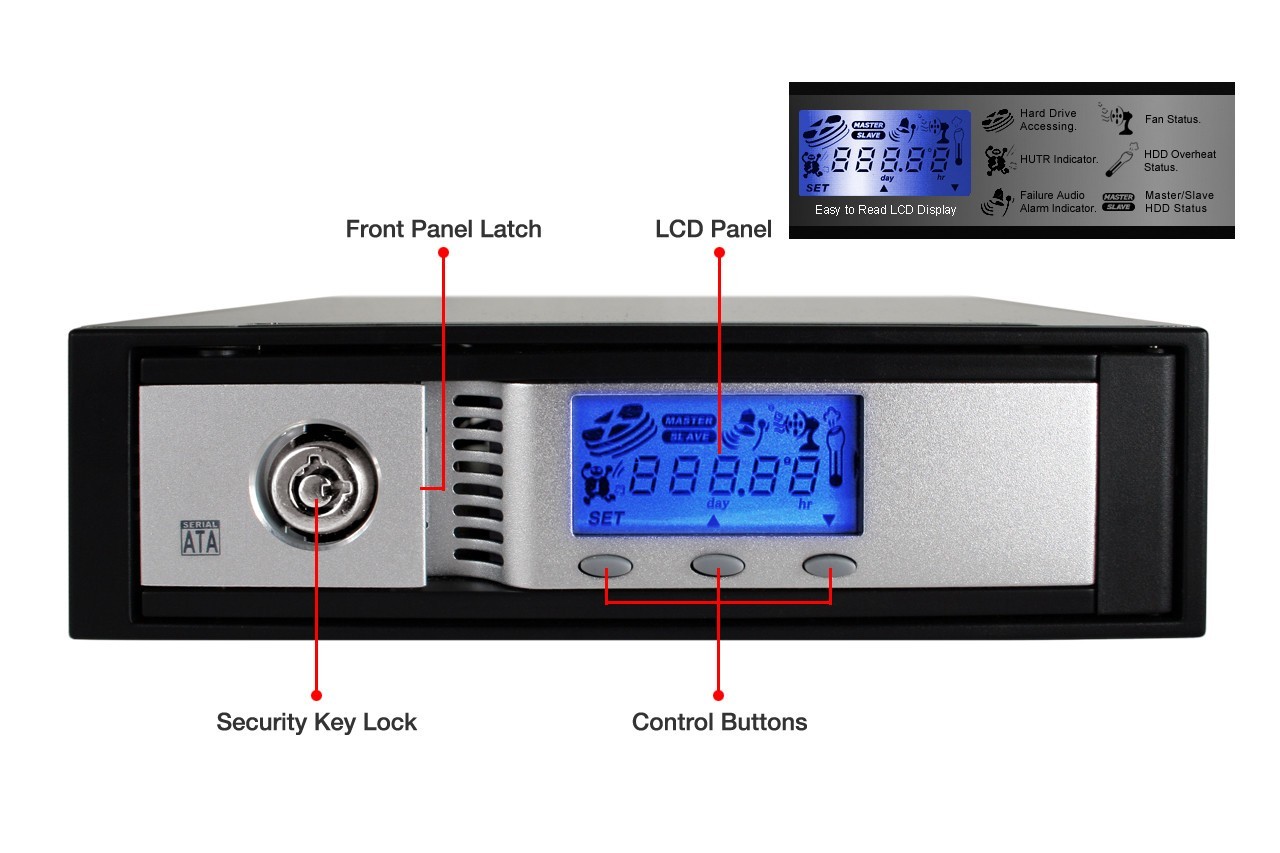 ICY DOCK MB672SKGF-B 5.25in LCD SATA Mobile Rack 4711132867831