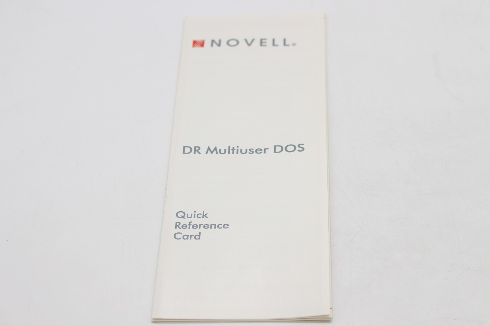 NOVELL DR DOS MultiUser Quick Reference Card VINTAGE RETRO Collectors