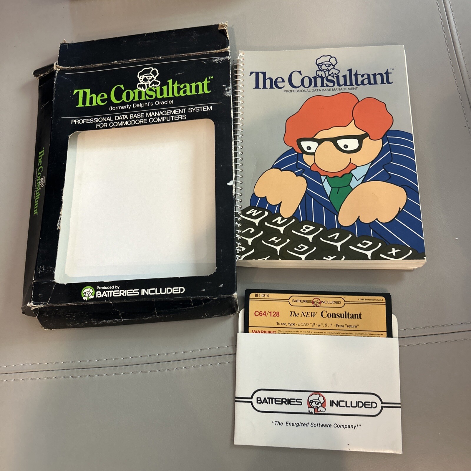 The Consultant Database Software - Commodore 64 5-1/4" Disk +MANUAL