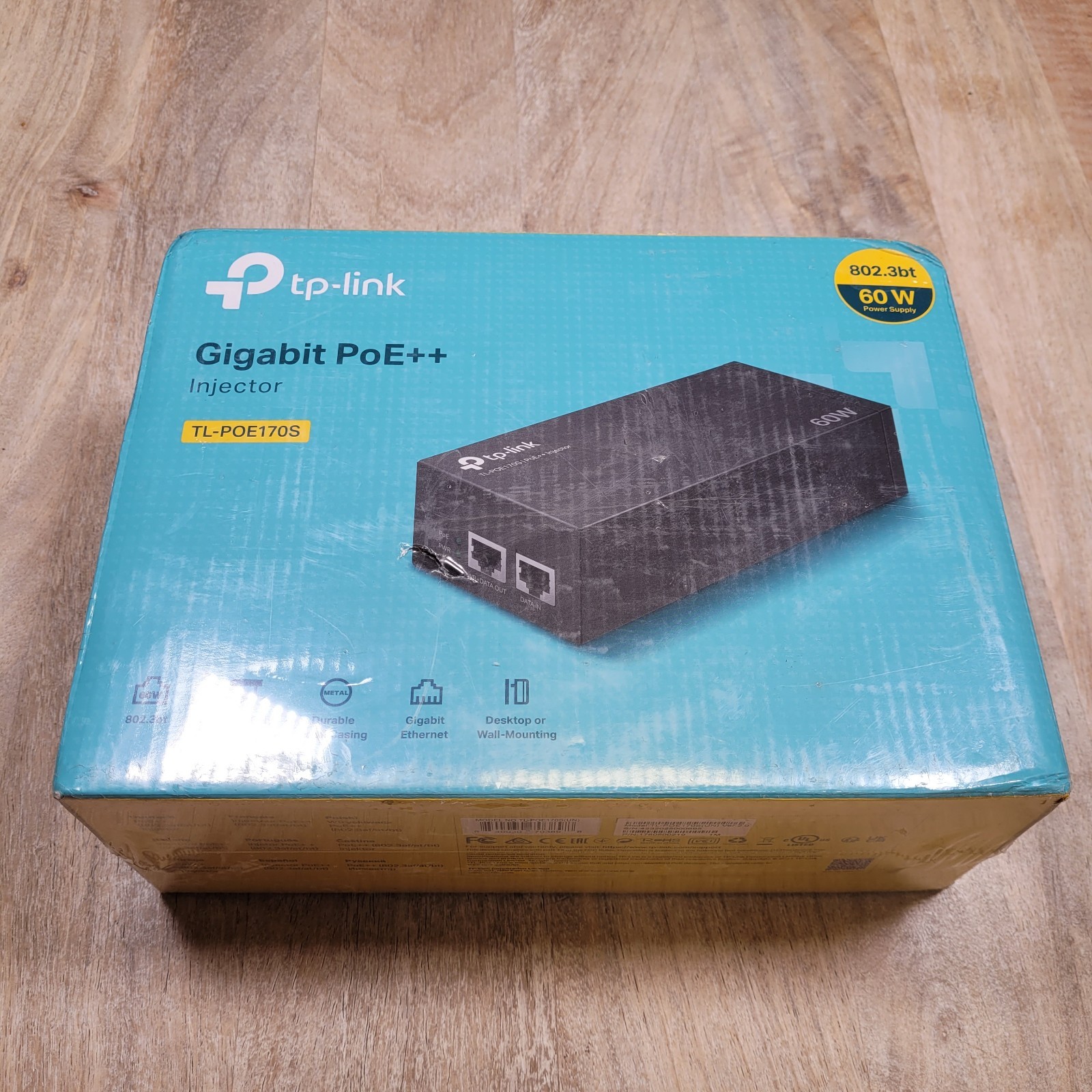 TP-LINK Gigabit PoE++ Injector, 2 Gigabit ports  (TL-POE170S)-factory sealed-new