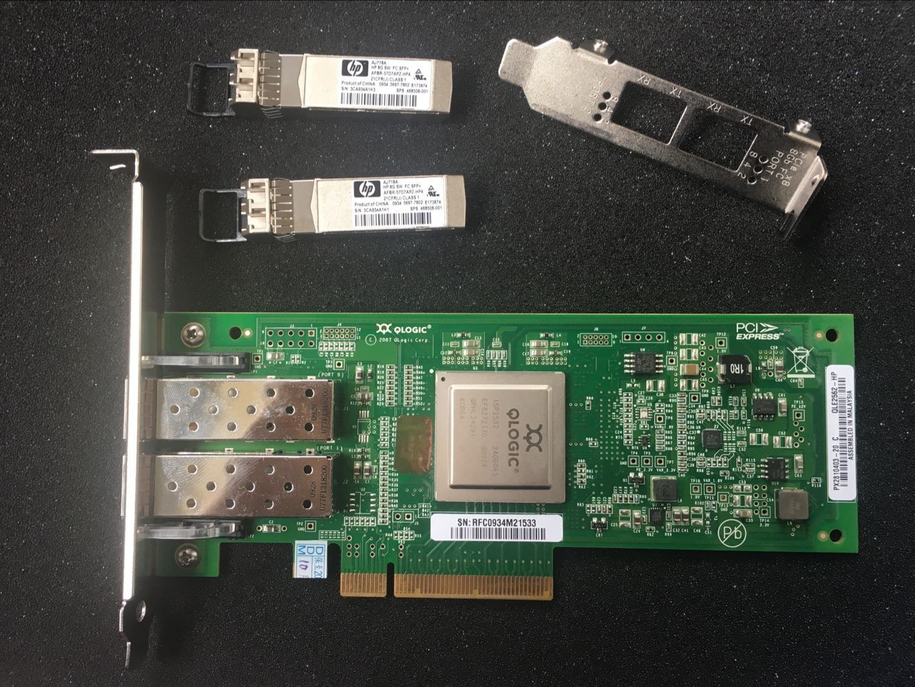 AJ764A HP STORAGEWORKS 82Q 8GB FC DUAL PORT PCIE HBA QLE2562-HP 489191-001