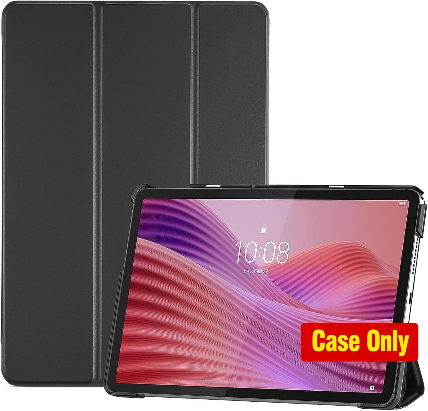 Case for Lenovo Tab 10.1" 2025 TB311FU, Hard Back Shell with Slim Stand - Black