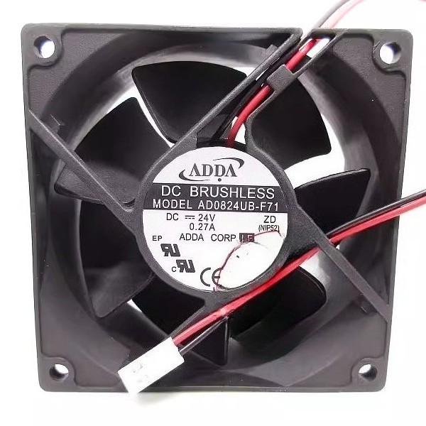 AD0824UB-F71 1PC ADDA 24V 0.27A 2-wire Cooling Fan Fast Shipping 80*80*38mm New