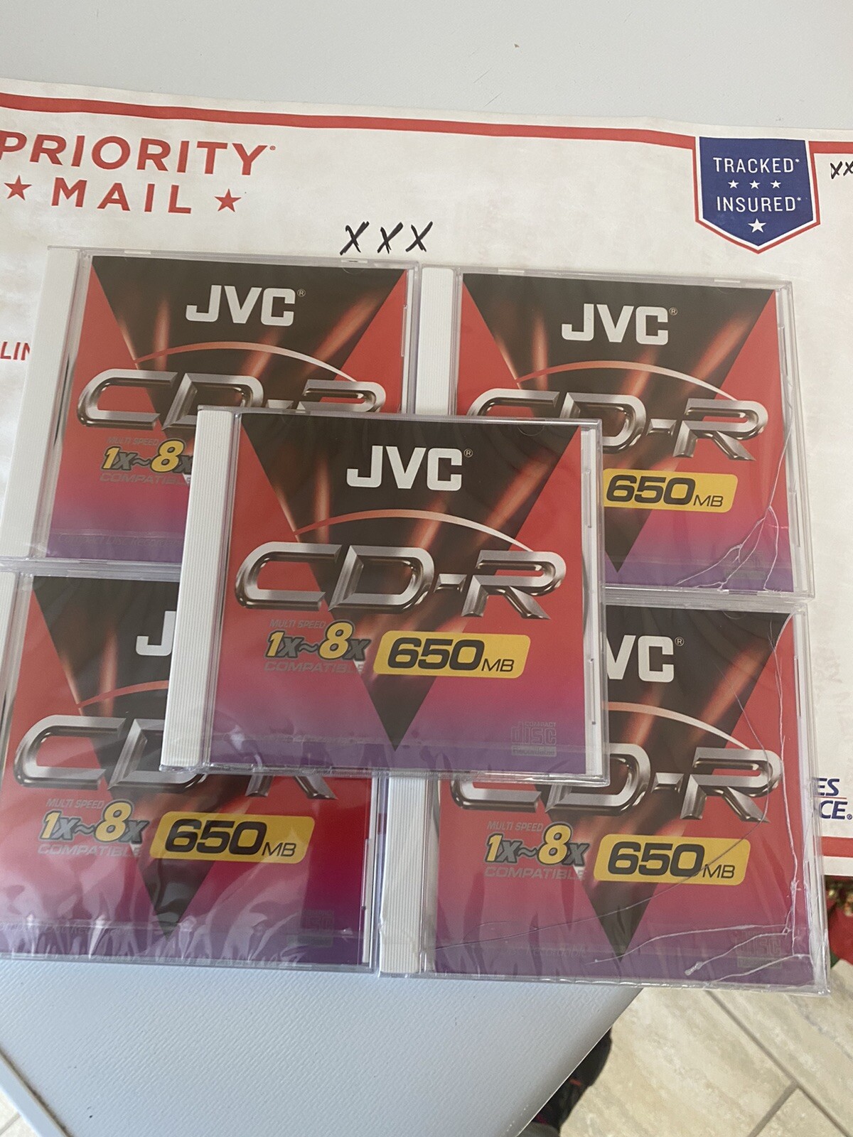 JVC CD-R 74 MINS /  5 PACK /  Recordable CD-R74 (CD-R650MB)