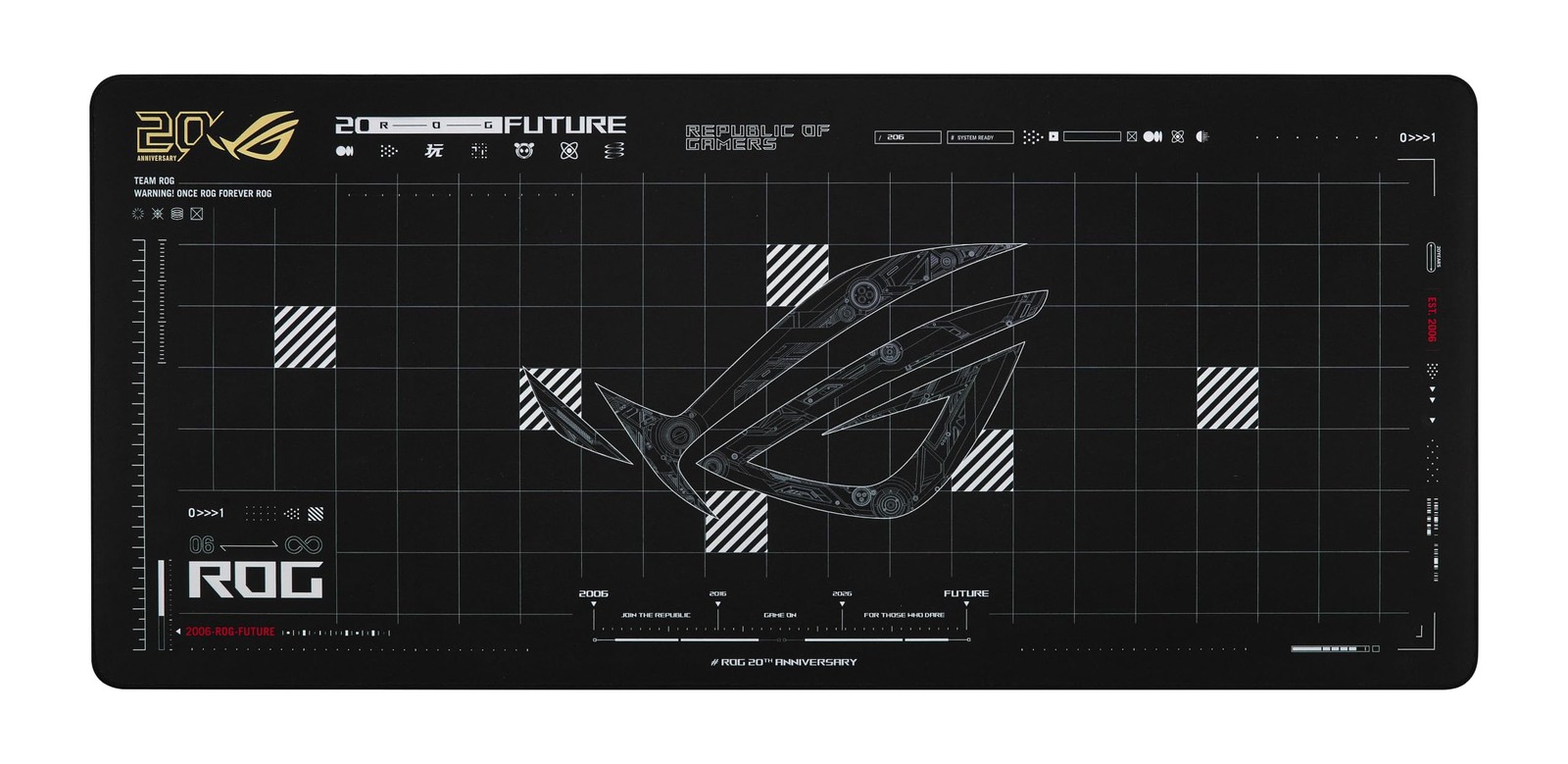ASUS ROG Scabbard II XXL Gaming Mouse Pad 20th Anniversary Edition 900 x 400mm