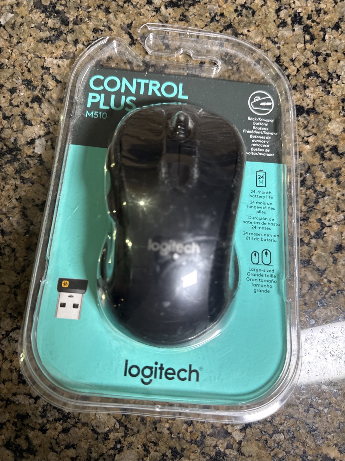 Logitech Control Plus M510 Wireless Laser Mouse with Receiver - Brand New A1