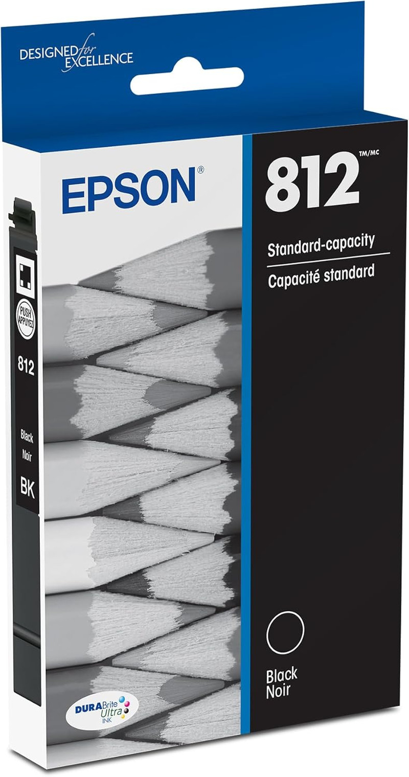 EPSON 812 Durabrite Ultra Ink Standard Capacity Black Cartridge (T812120-S) Work