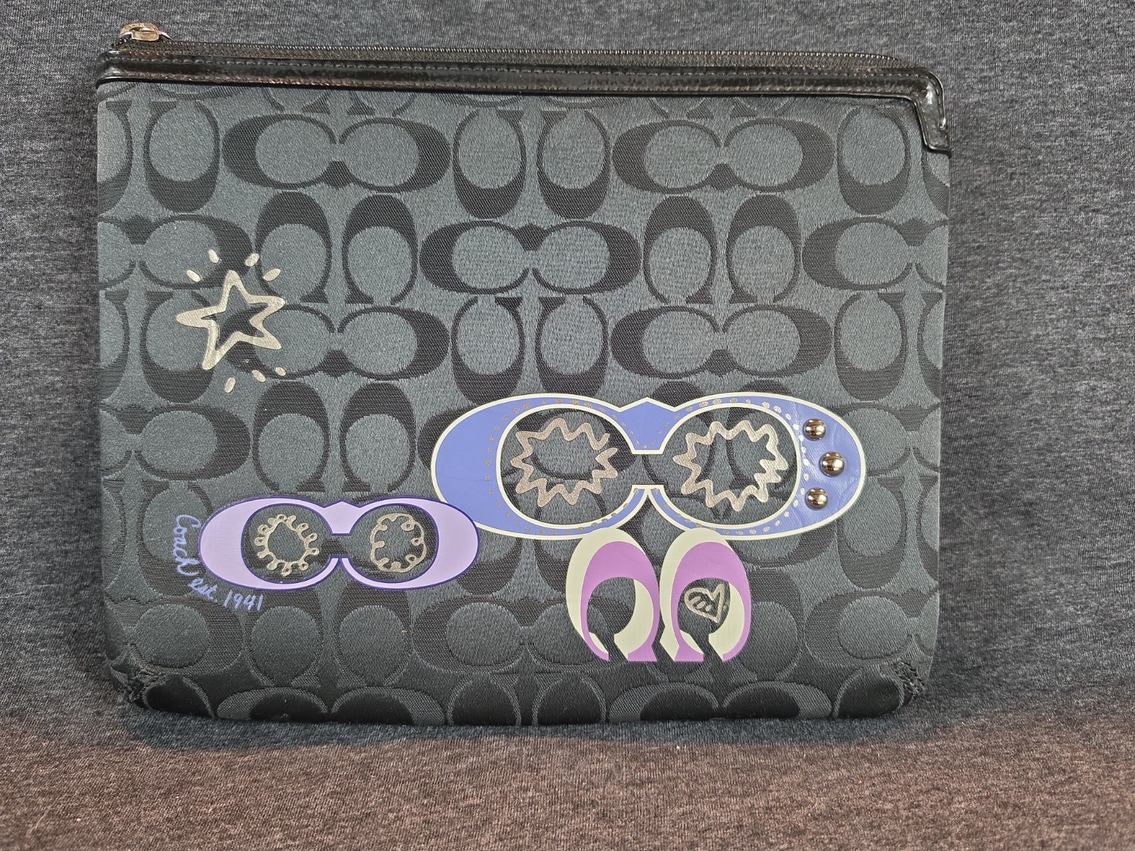 Coach Signature Graffiti Glam iPad /Laptop Soft Case No Hangtag