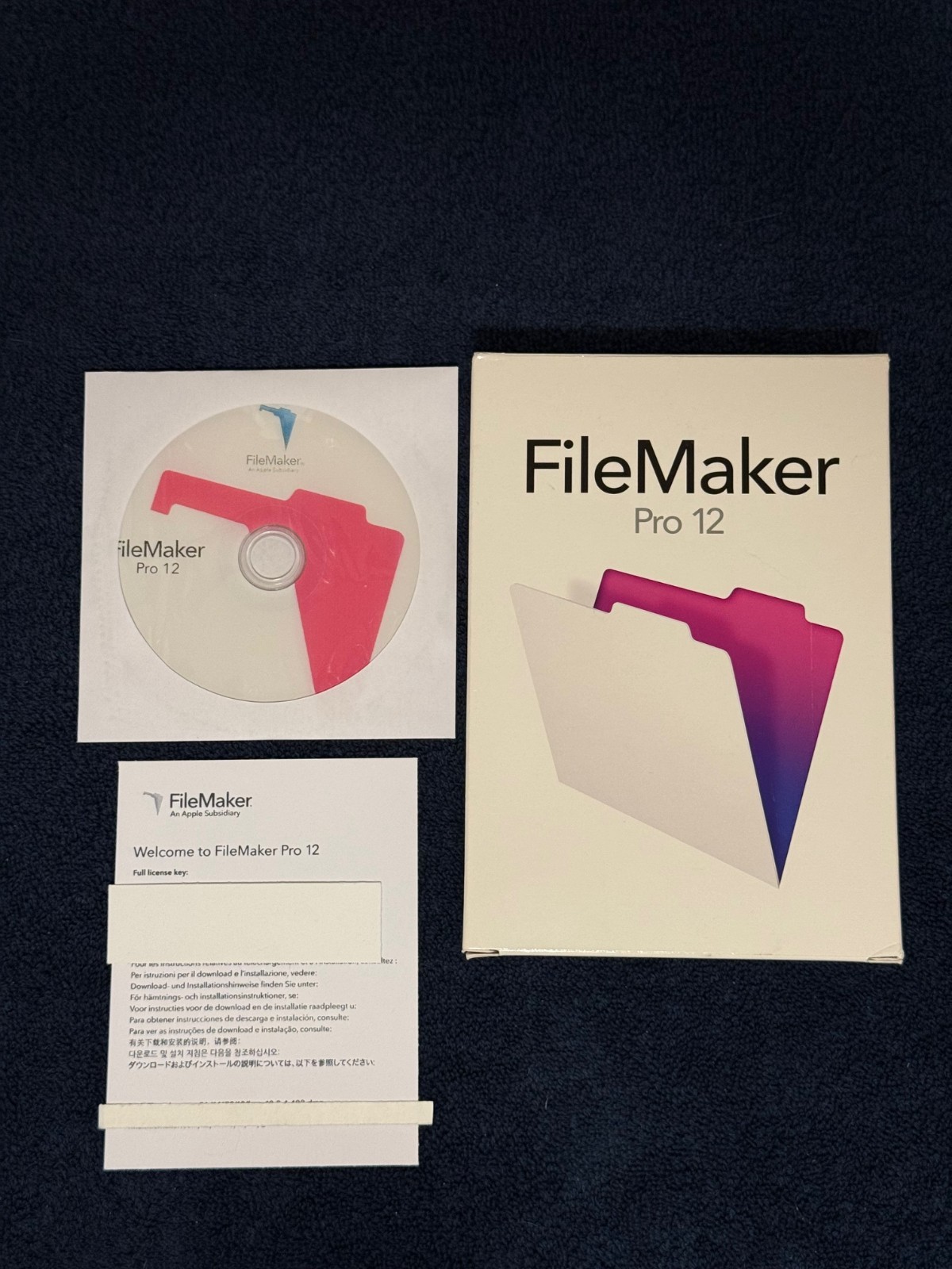 FileMaker Pro 12 License Key Card for Mac & Windows, FULL VERSION, 