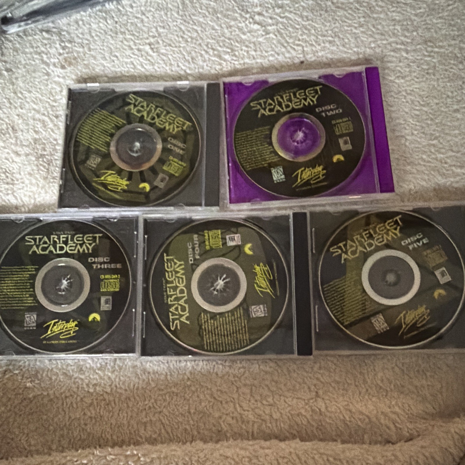 Interplay Star Trek Starfleet Academy PC Game CD-ROM 5-Disc Set Windows 95